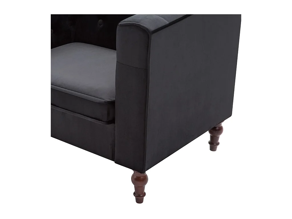 Sillón de salón | Silla de relax | Sillón de terciopelo negro SHL3414