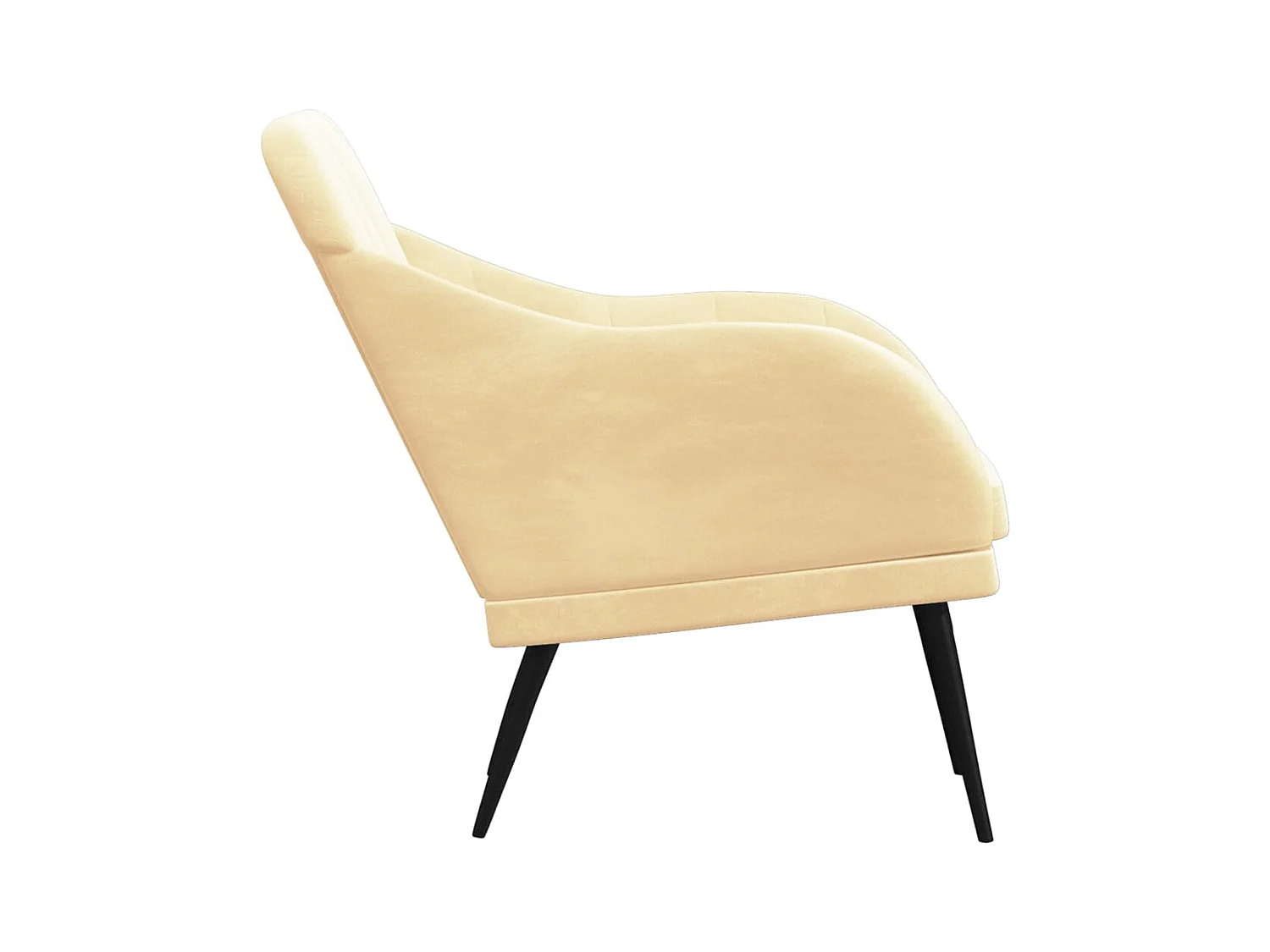 Fauteuil de salon-Fauteuil relax Crème 63x76x80 cm Velours SHL5222