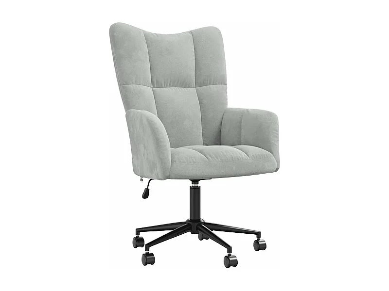 Sillón de relax | Silla de relax de terciopelo gris claro SHL6258