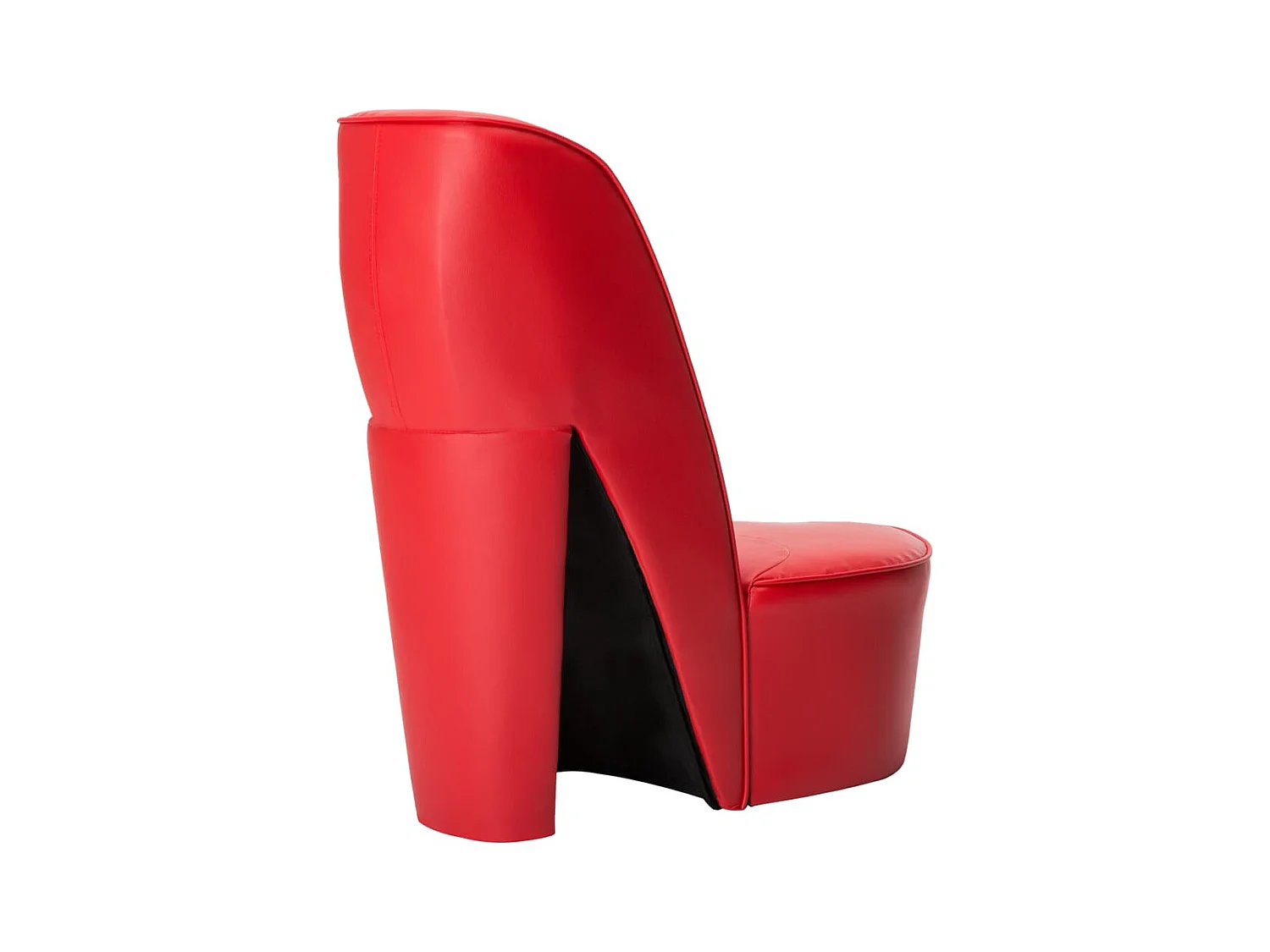 Cadeira estilo sapato de salto alto couro artificial vermelho SHL330241