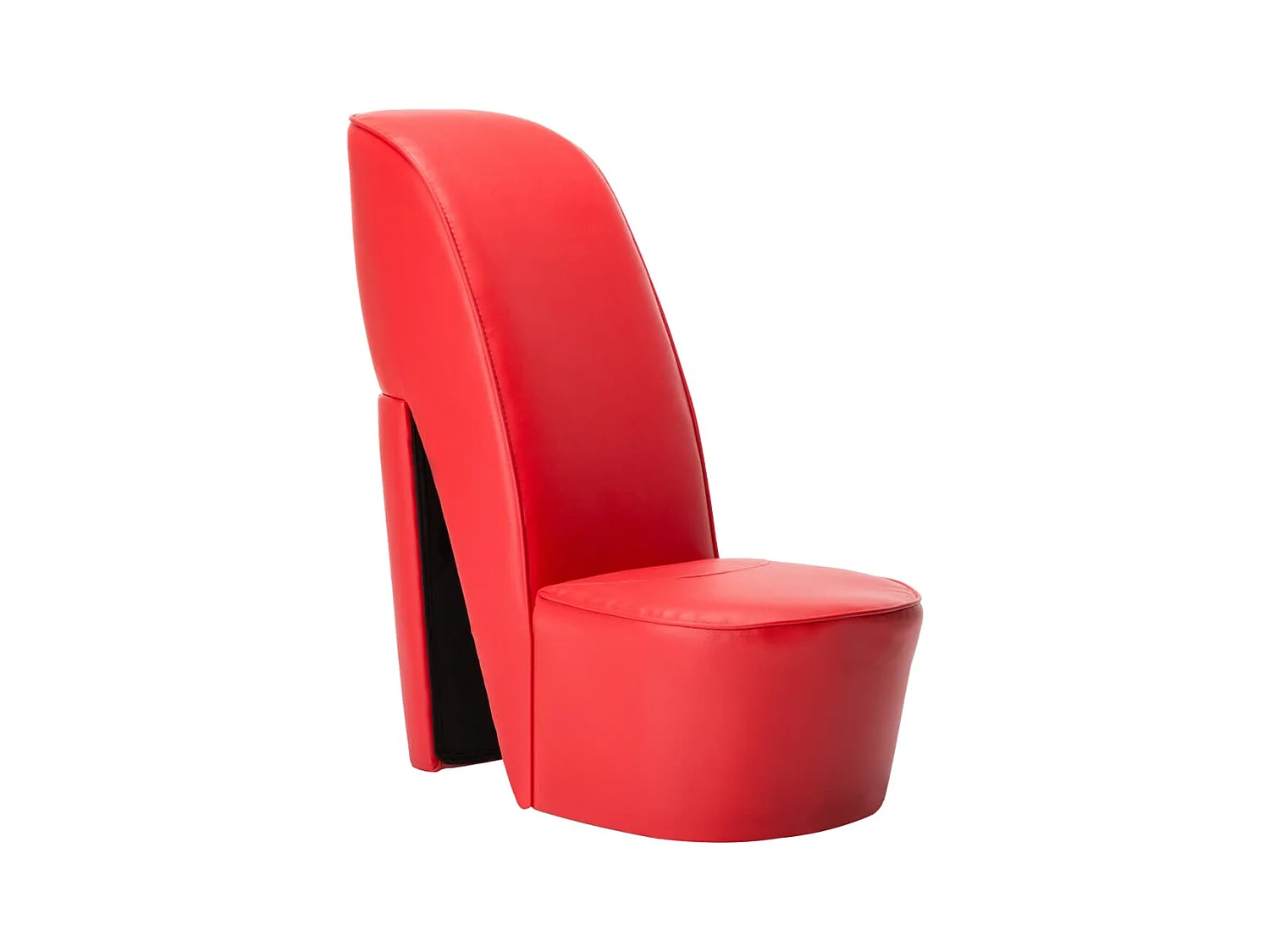 Cadeira estilo sapato de salto alto couro artificial vermelho SHL330241