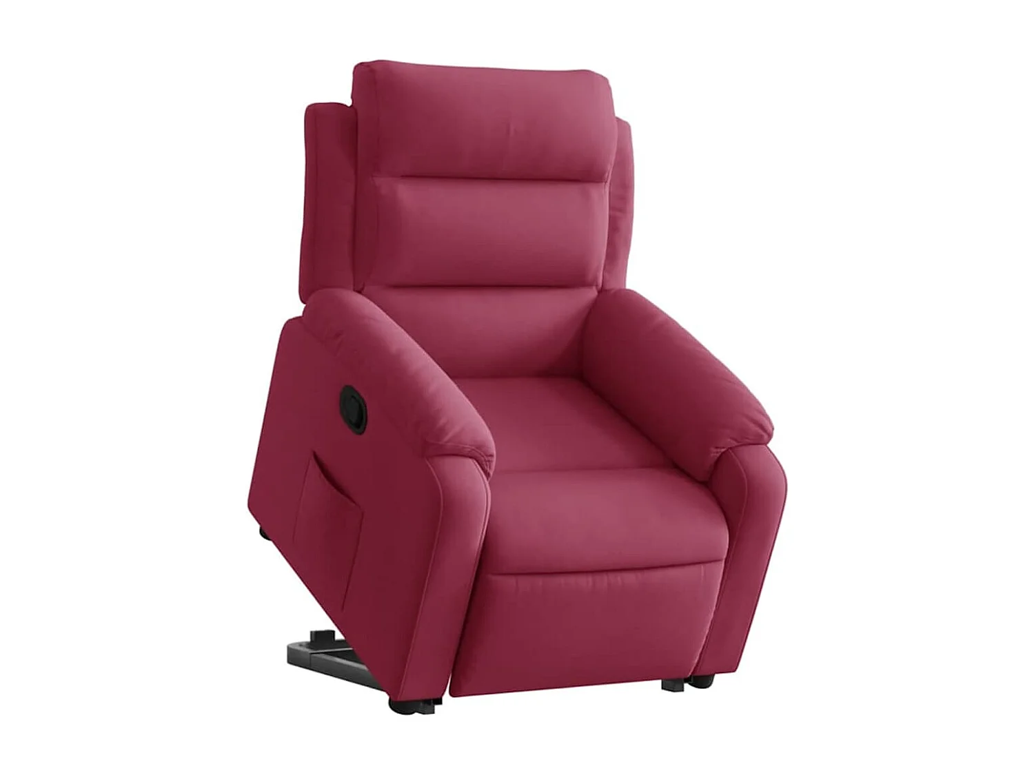 Fauteuil inclinable-Chaise de relax-Fauteuil salon Rouge bordeaux Velours SHL5231