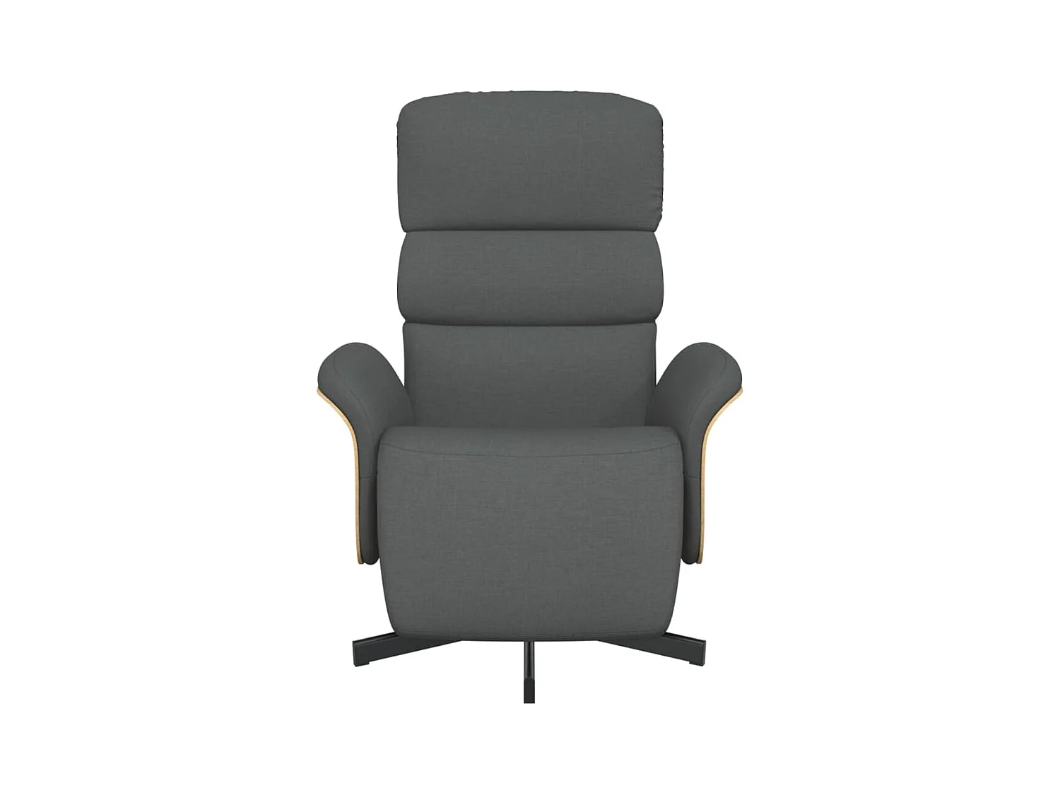 Sillón de relax | Sillón reclinable con reposapiés tela gris oscuro SHL9361