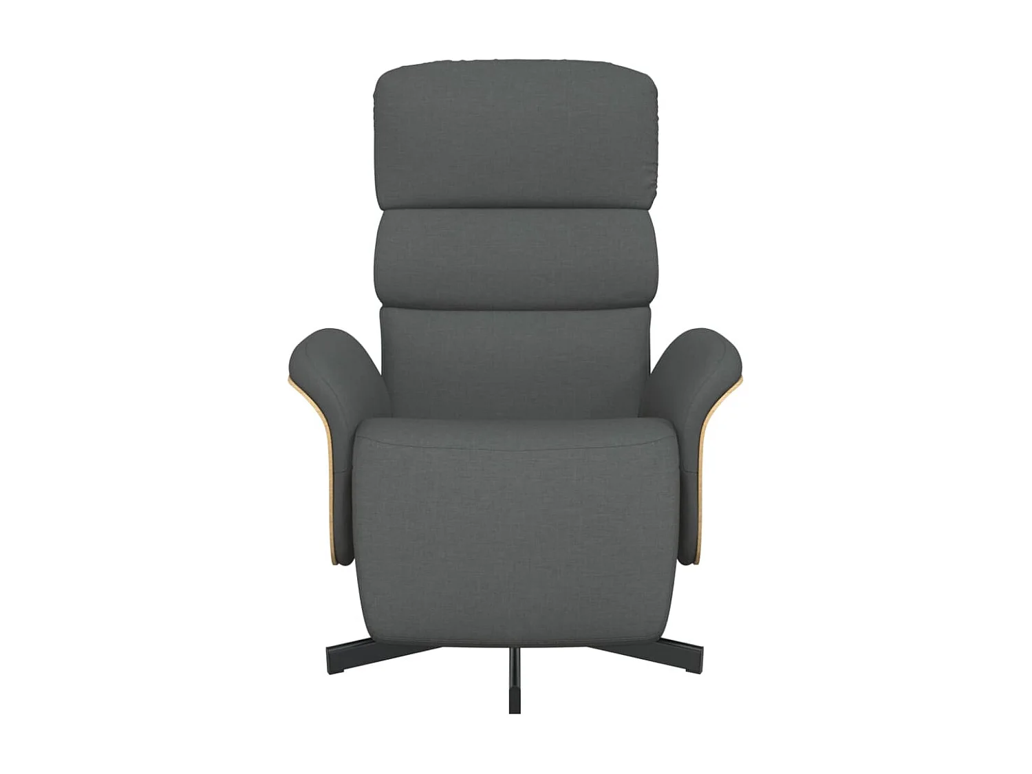 Relaxsessel | Lounge Sessel für Wohnzimmer mit Fußteil Dunkelgrau Stoff SHL60035