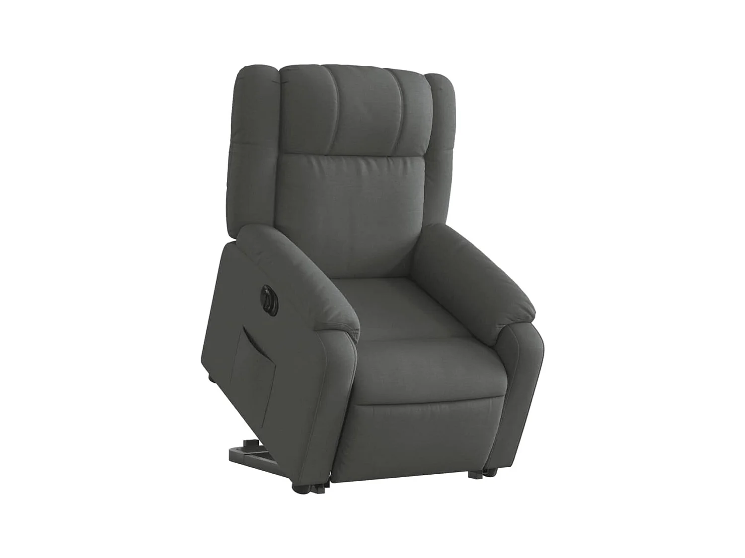 Silla de relax | Sillón eléctrico reclinable elevable de tela gris oscuro SHL2593