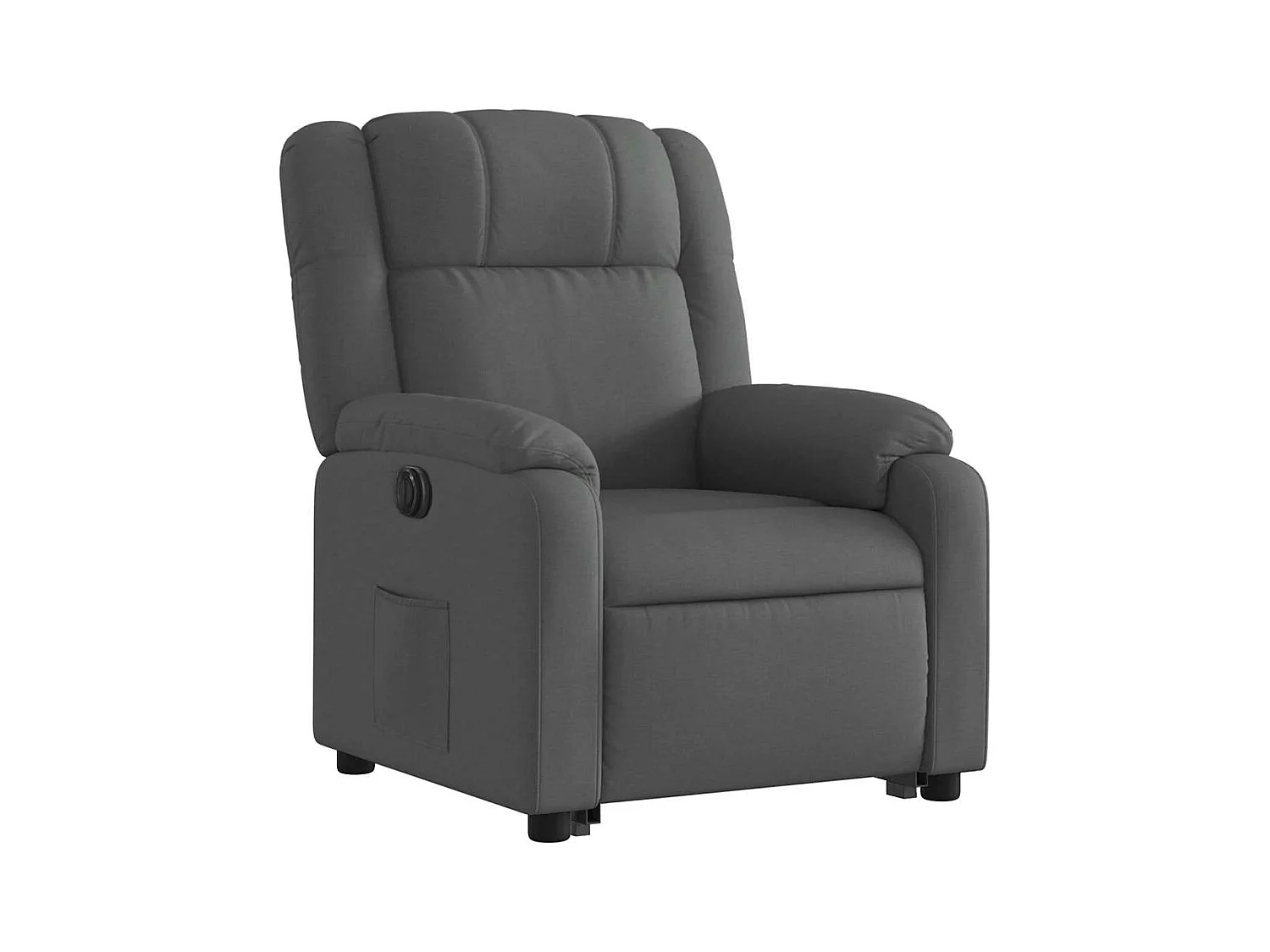 Silla de relax | Sillón eléctrico reclinable elevable de tela gris oscuro SHL2593
