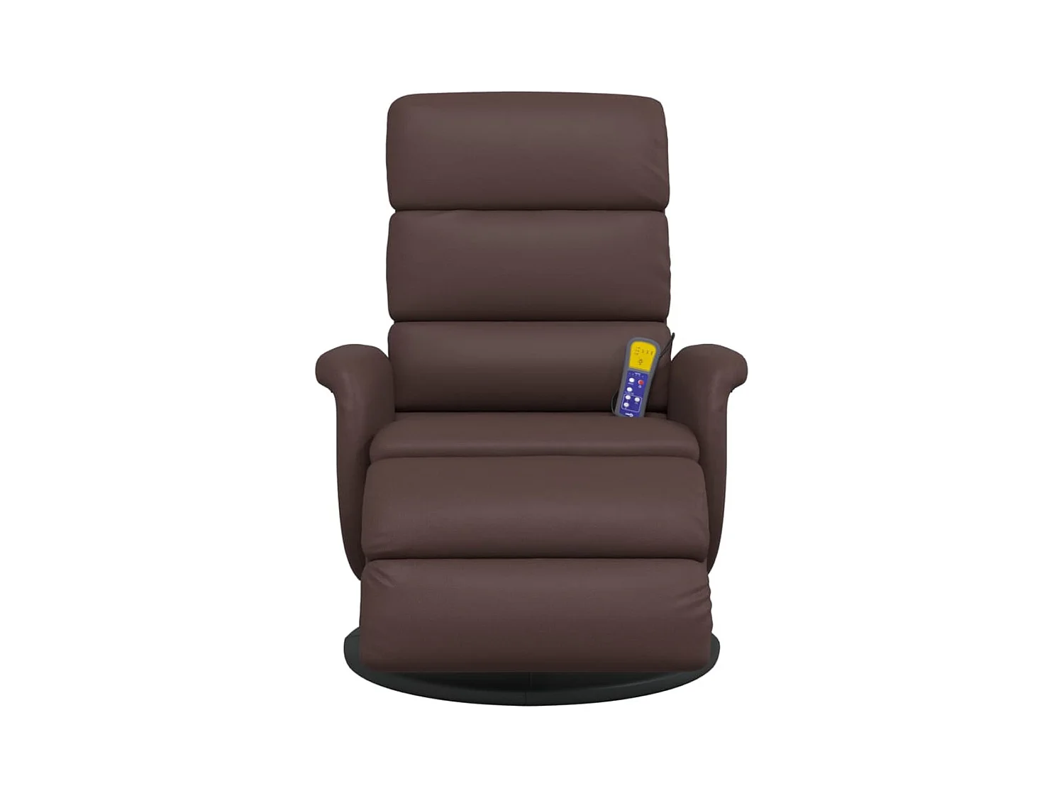 Sillón de relax | Sillón reclinable masaje con reposapiés cuero sintético marrón SHL8767