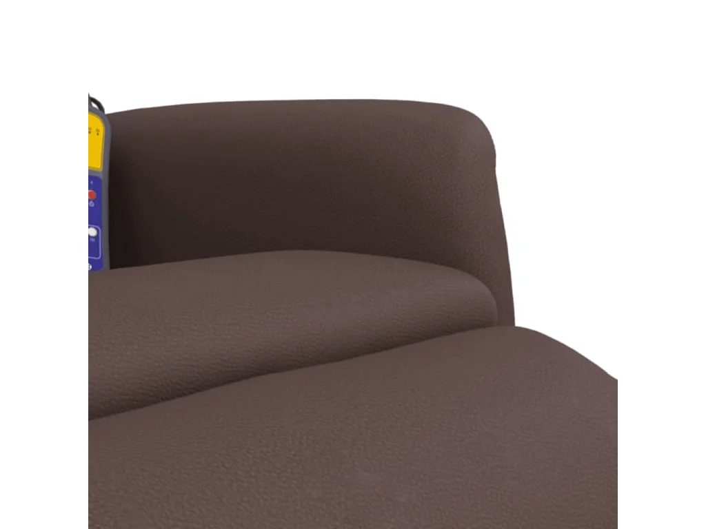 Sillón de relax | Sillón reclinable masaje con reposapiés cuero sintético marrón SHL8767