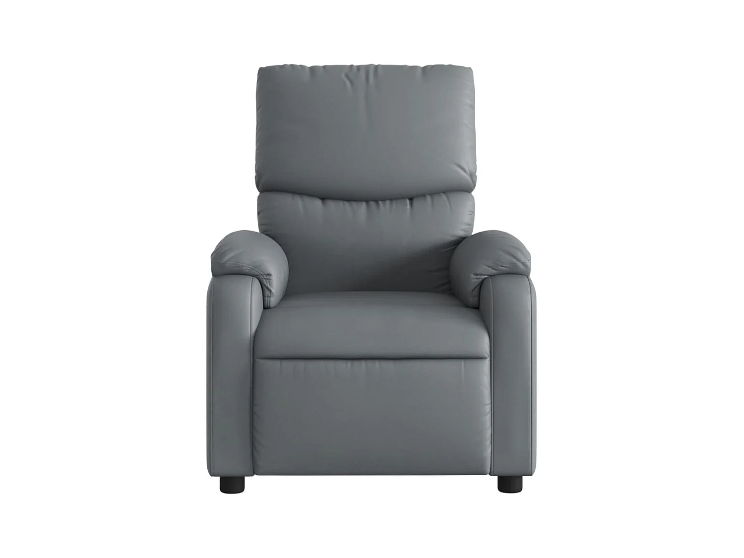 Sillón de relax | Sillón reclinable de cuero sintético gris SHL9955