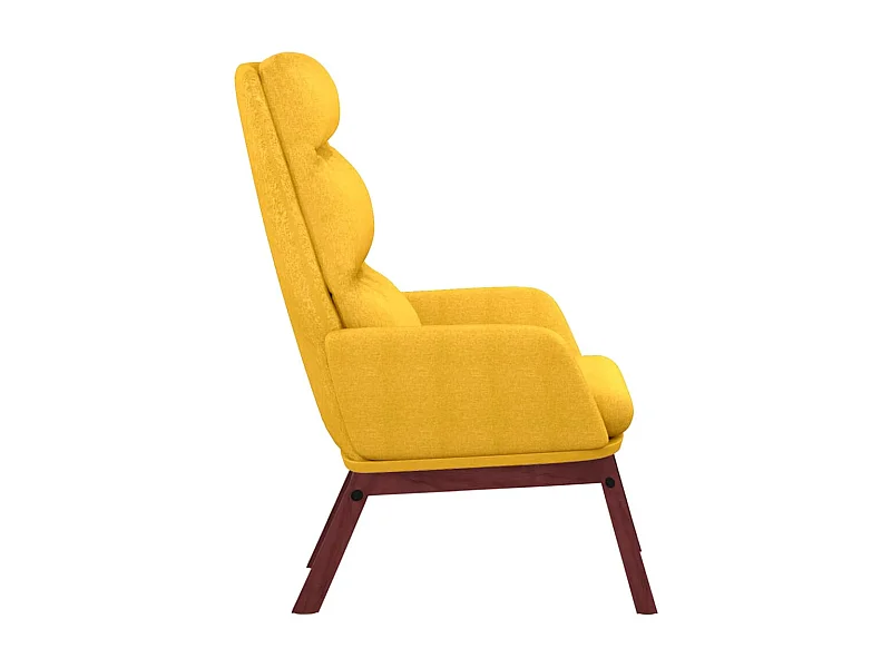 Sillón de relax | Silla de relax de tela amarillo mostaza SHL6745