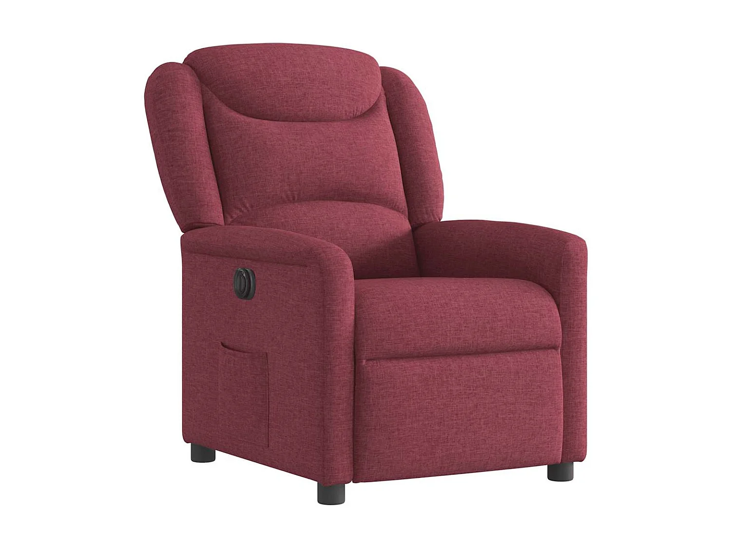 Fauteuil inclinable électrique-Chaise de relax-Fauteuil TV Rouge bordeaux Tissu SHL4339