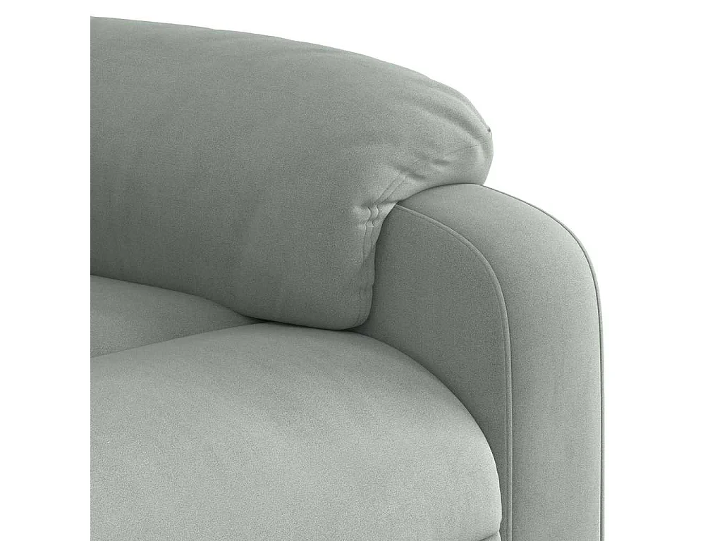 Sillón de relax | Sillón reclinable de masaje terciopelo gris claro SHL6079