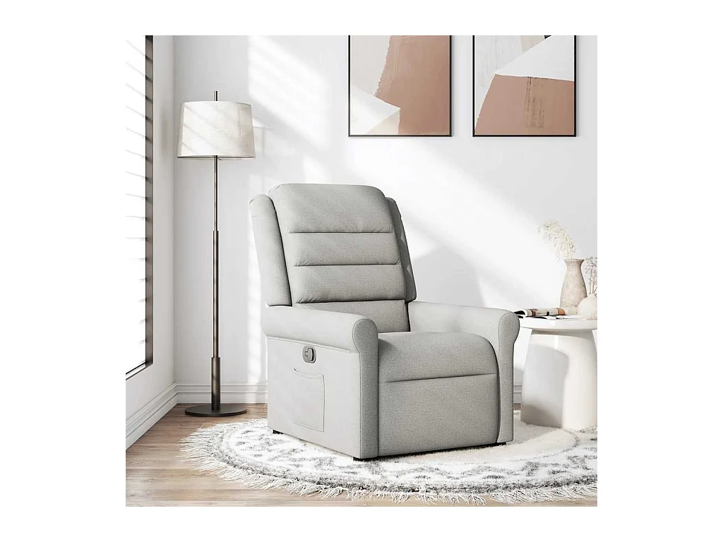 Sillón de relax | Sillón reclinable de tela gris nube SHL8530
