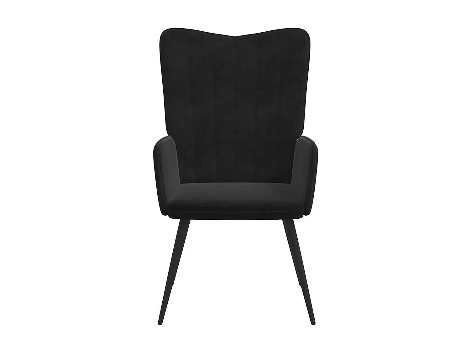 Relaxsessel mit Hocker | Lounge Sessel Schwarz Samt SHL95432