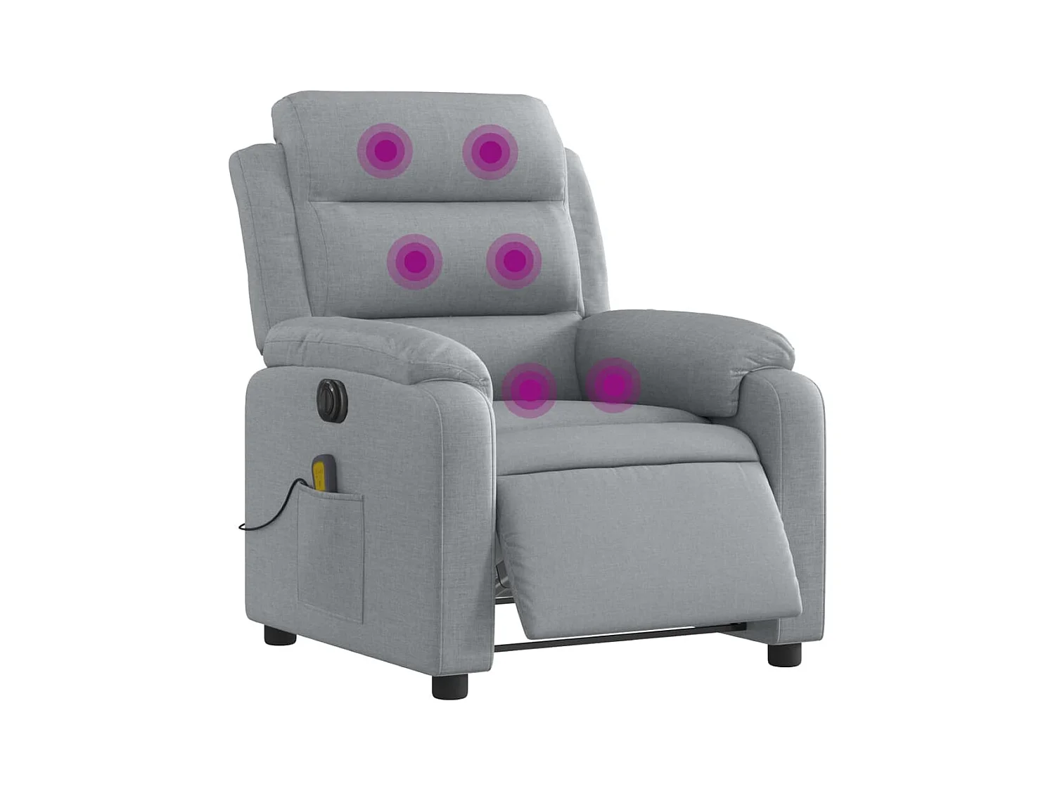 Fauteuil inclinable électrique-Fauteuil de massage pour Salon gris clair tissu SHL3135