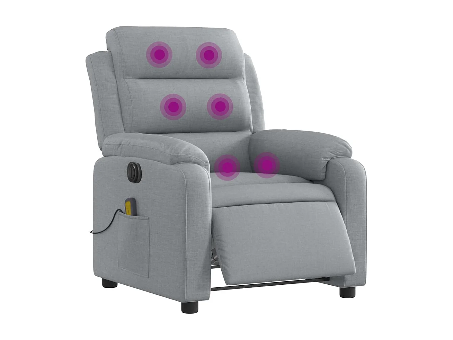 Massagesessel Elektrisch | Relaxsessel indoor Hellgrau Stoff SHL62734