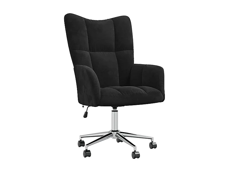 Chaise de relaxation-Fauteuil de bureau Noir Velours SHL2861