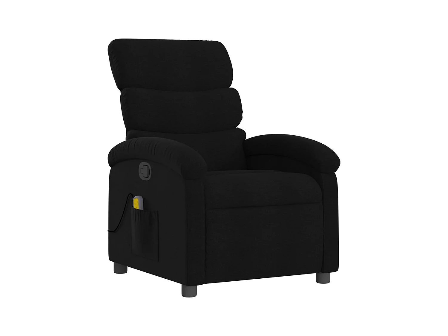 Fauteuil inclinable-Chaise de relax-Fauteuil de Massage noir tissu SHL3069