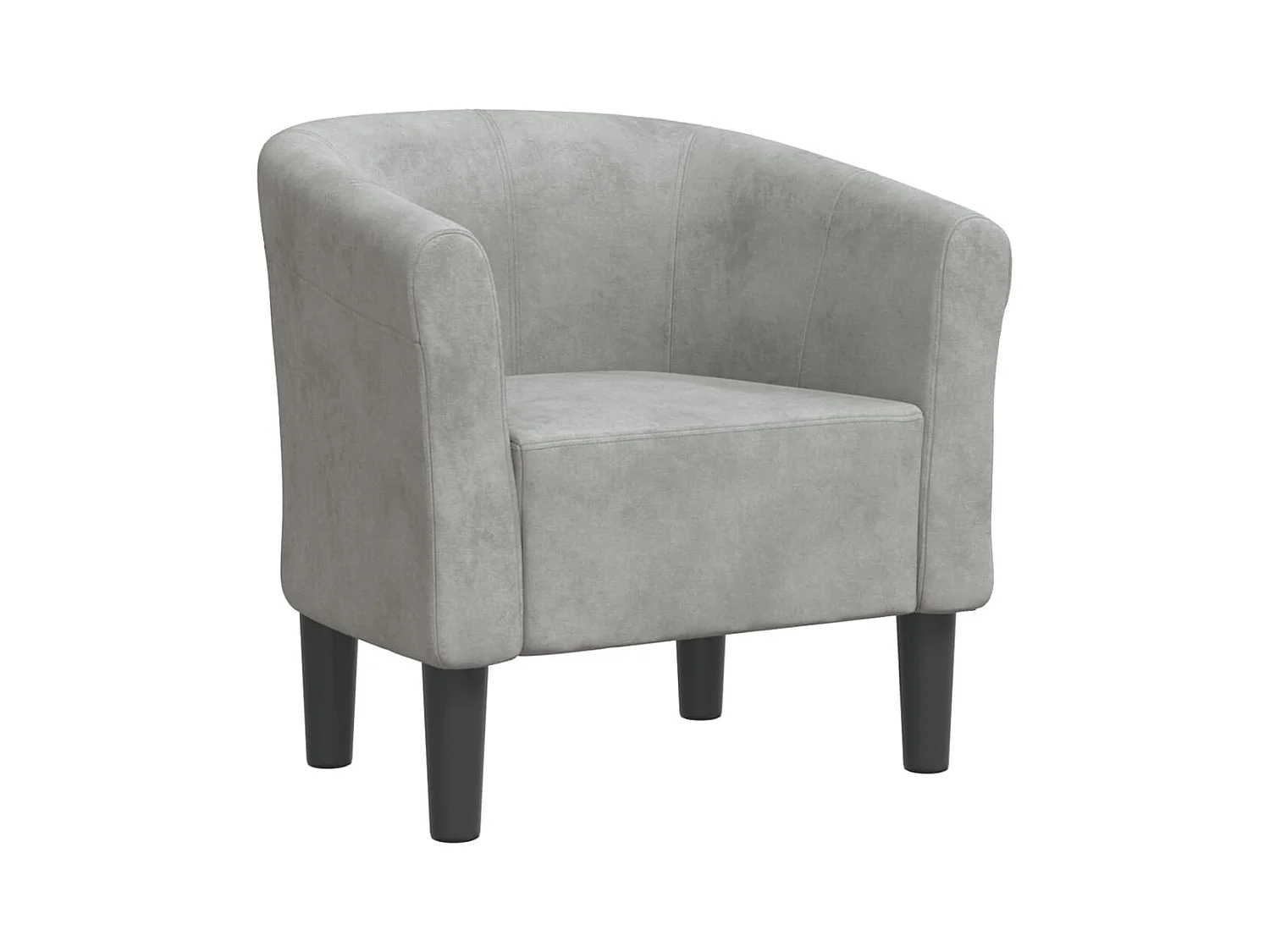 Sillón de salón | Silla de relax | Sillón de terciopelo gris claro SHL7321