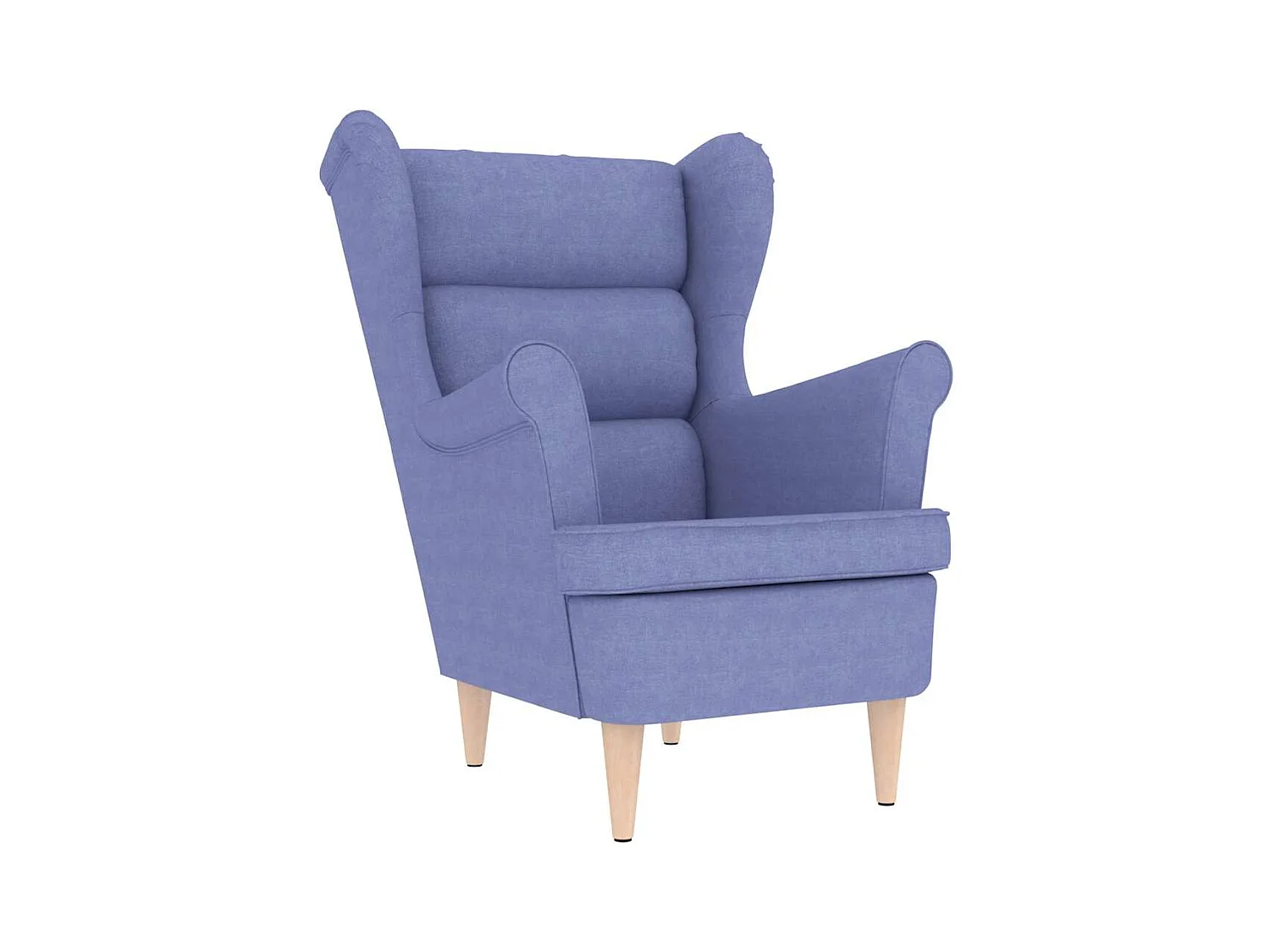 Fauteuil de Salon-Chaise de relax bleu jean 74x84x100 cm tissu SHL1248