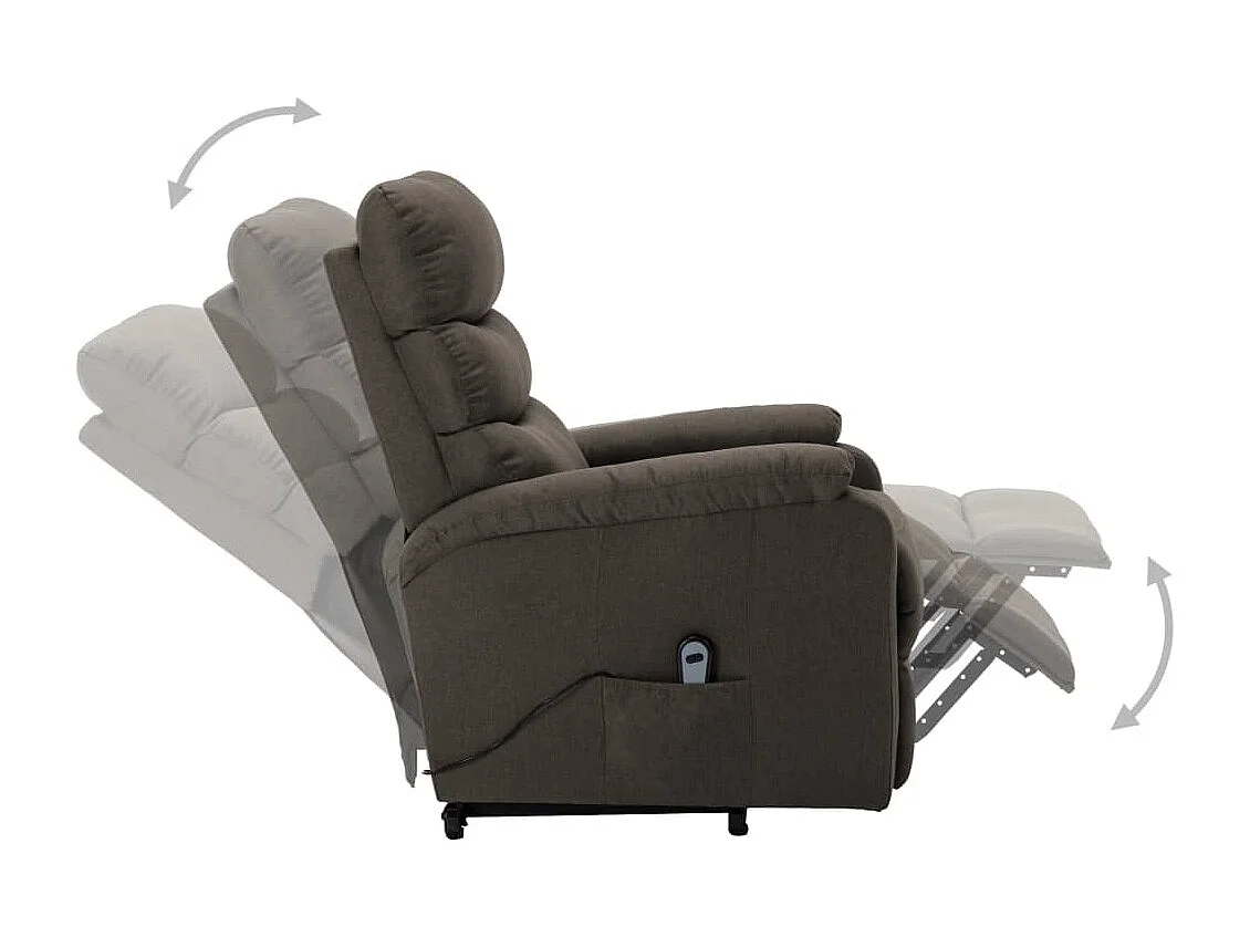 Aufstehsessel-Relaxsessel Taupe Stoff SHL79579