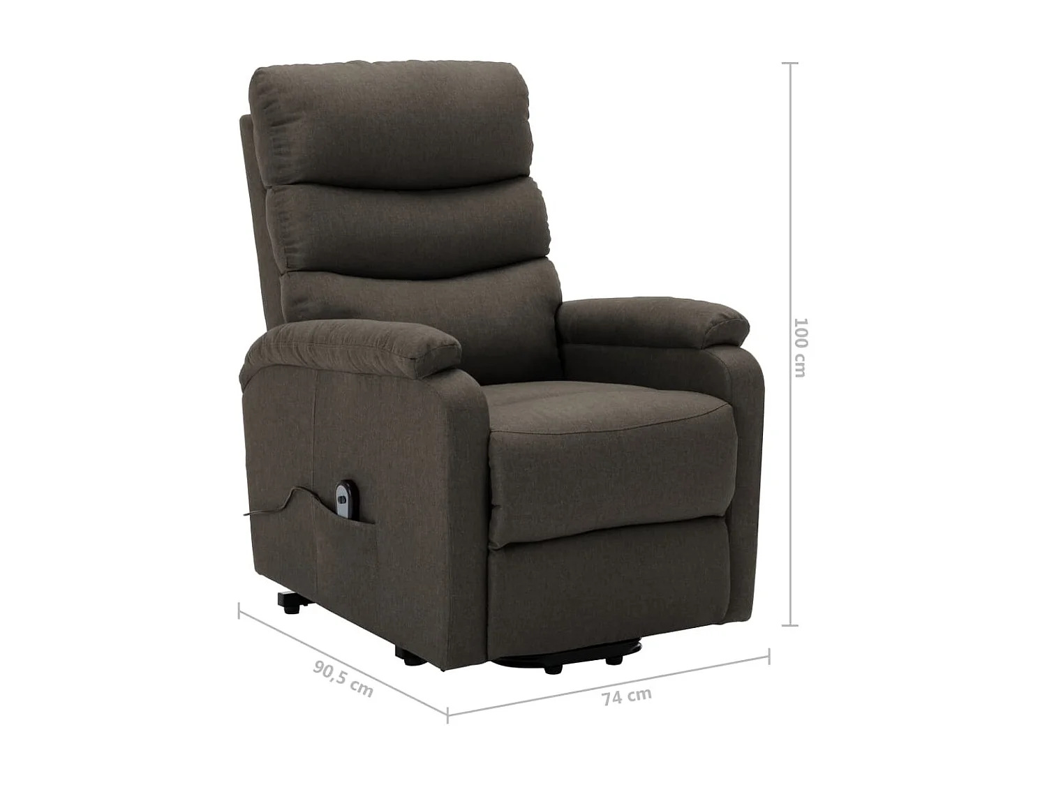 Aufstehsessel-Relaxsessel Taupe Stoff SHL79579