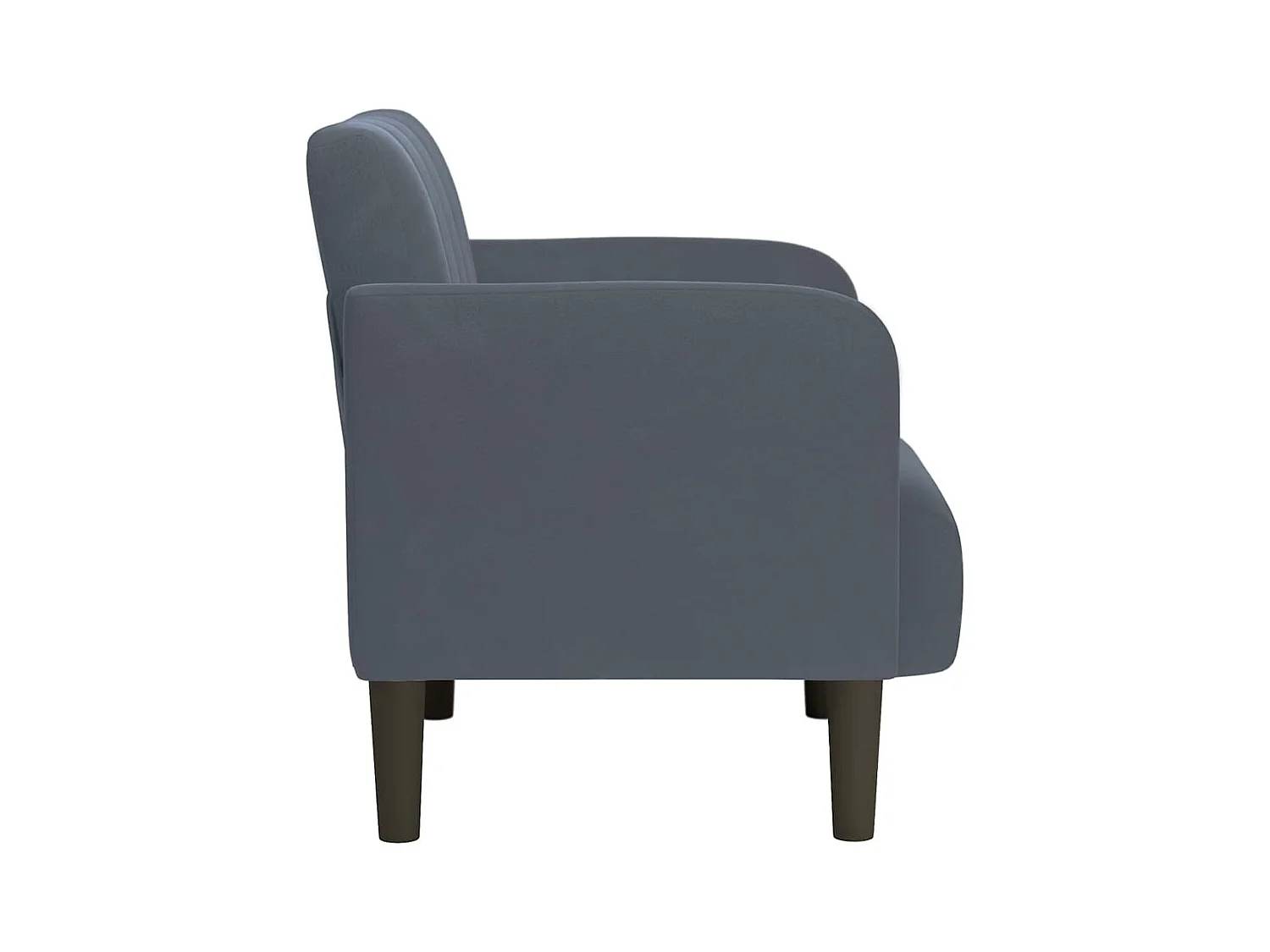 Sillón de relax con reposabrazos Terciopelo Gris Oscuro 54 cm SHL2281