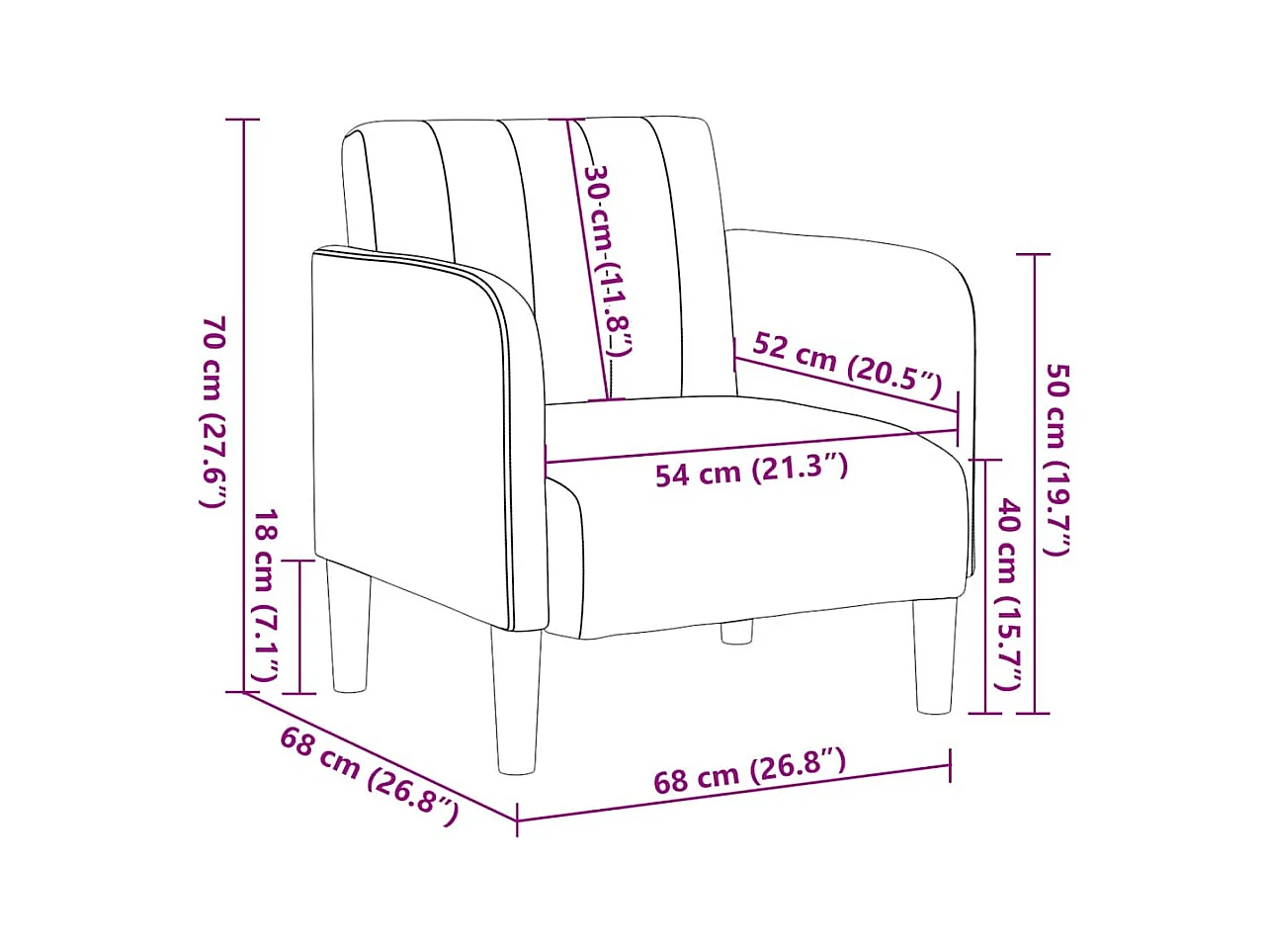Sillón de relax con reposabrazos Terciopelo Gris Oscuro 54 cm SHL2281