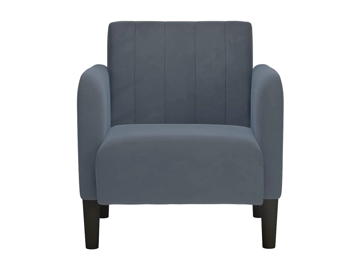 Fauteuil Salon-Chaise de relax avec accoudoirs gris foncé 54 cm velours SHL1575