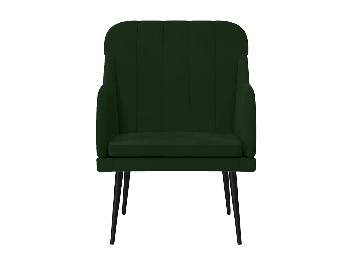 Sillón de salón | Silla de relax | Sillón de terciopelo verde oscuro 63x76x80 cm SHL5285