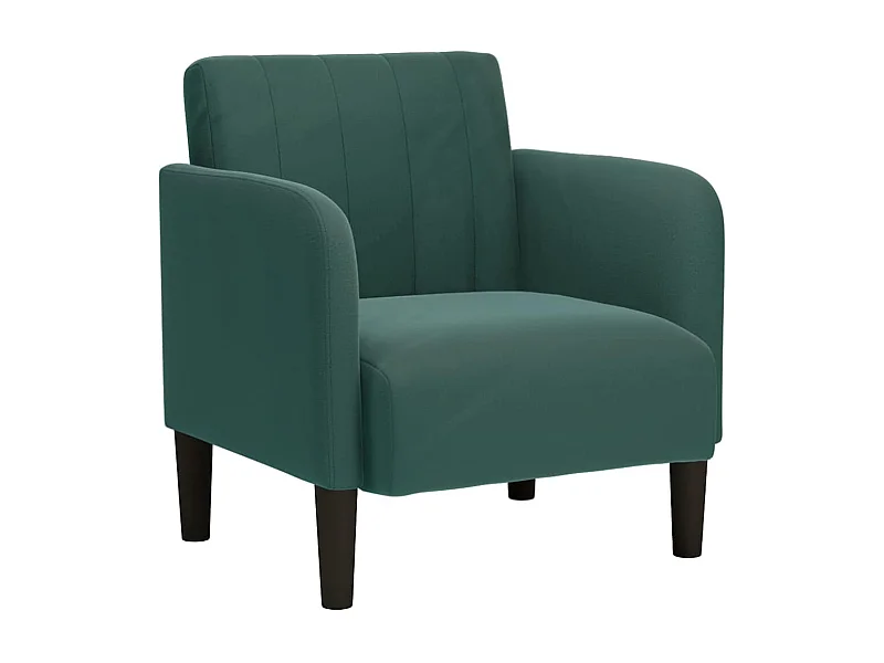 Fauteuil Salon-Chaise de relax avec accoudoirs vert foncé 54 cm velours SHL3471