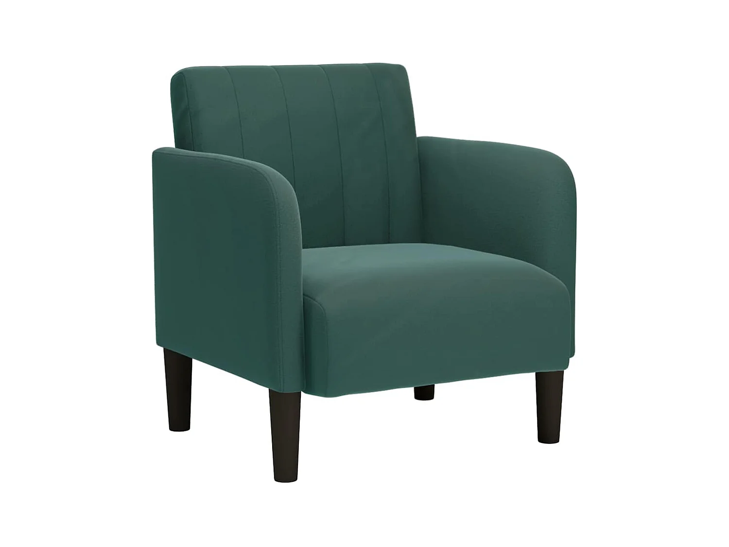 Fauteuil Salon-Chaise de relax avec accoudoirs vert foncé 54 cm velours SHL3471