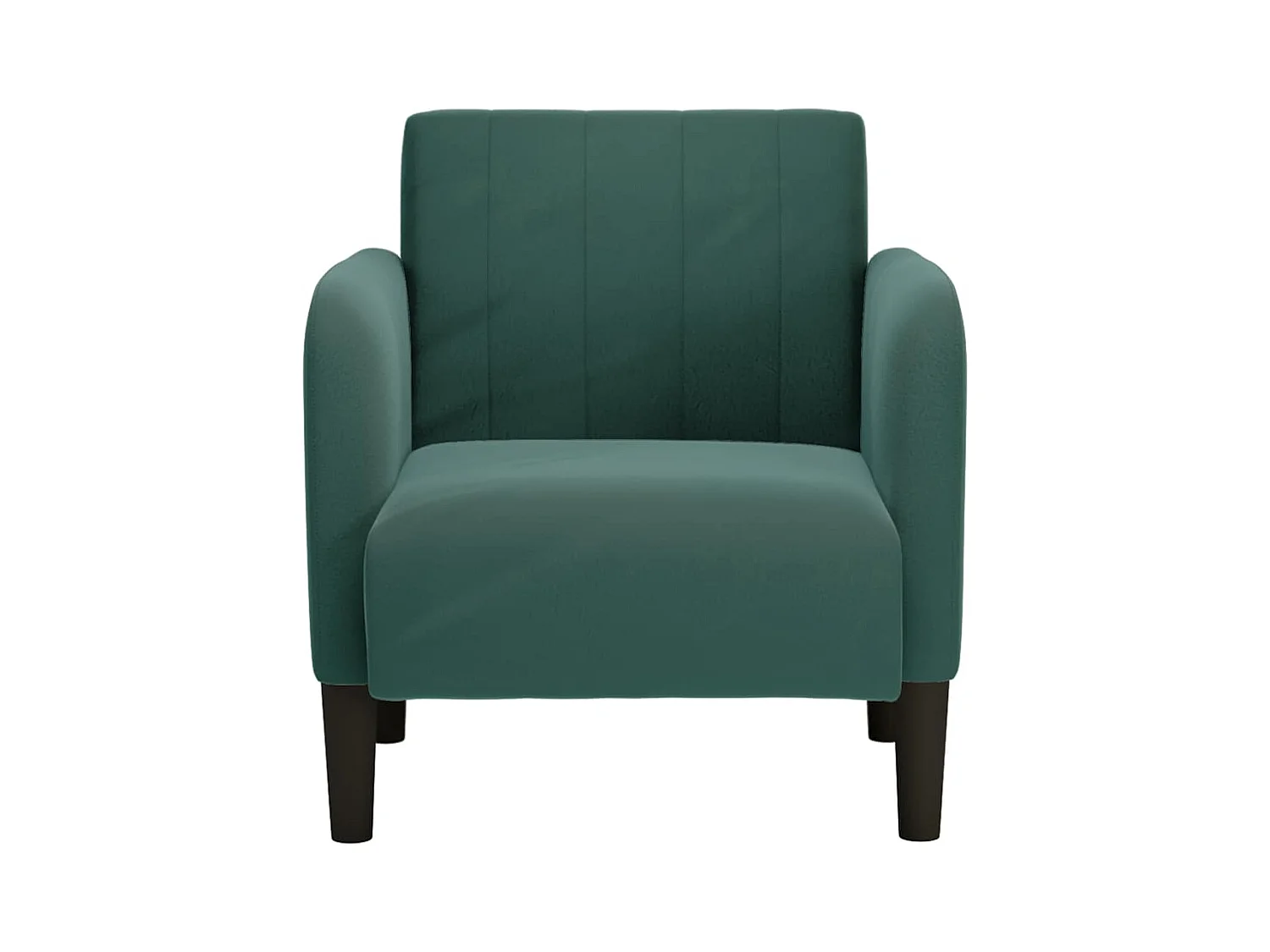 Fauteuil Salon-Chaise de relax avec accoudoirs vert foncé 54 cm velours SHL3471