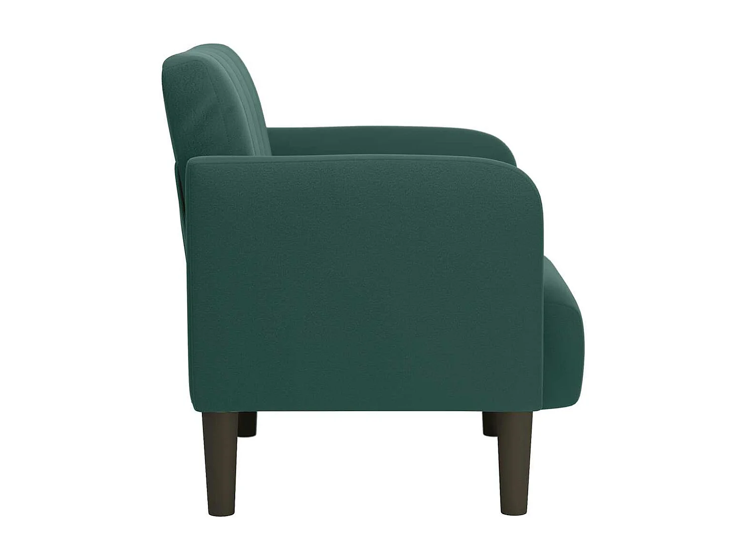 Relaxsessel | Lounge Sessel mit Armlehnen Dunkelgrün 54 cm Samt SHL26877