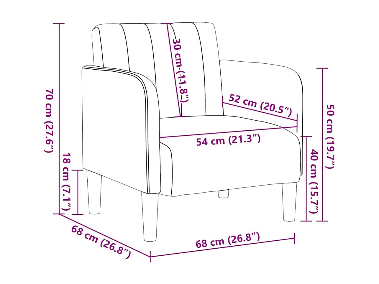 Relaxsessel | Lounge Sessel mit Armlehnen Dunkelgrün 54 cm Samt SHL26877