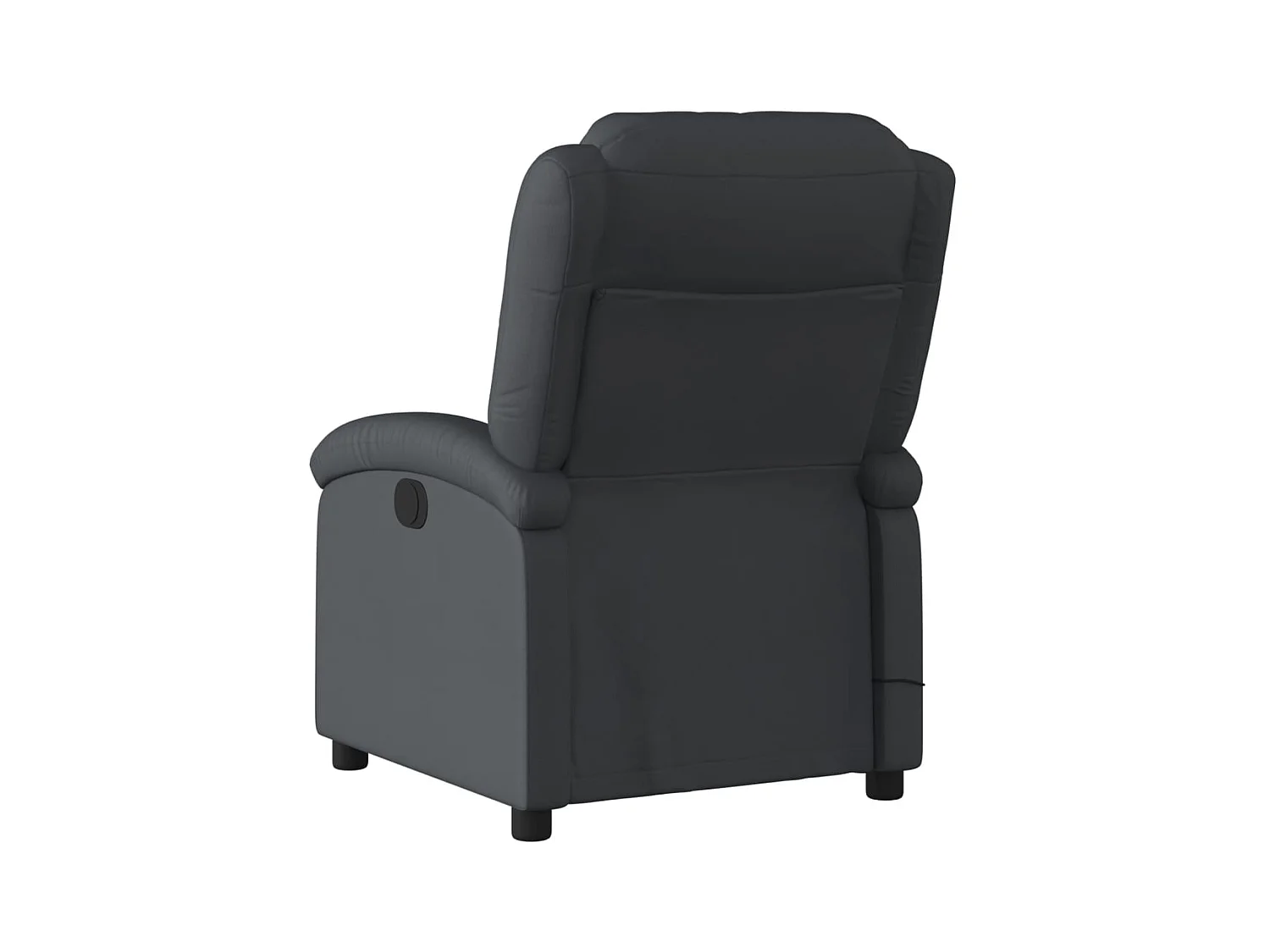 Fauteuil inclinable-Chaise de relax-Fauteuil de Massage noir cuir véritable SHL3035