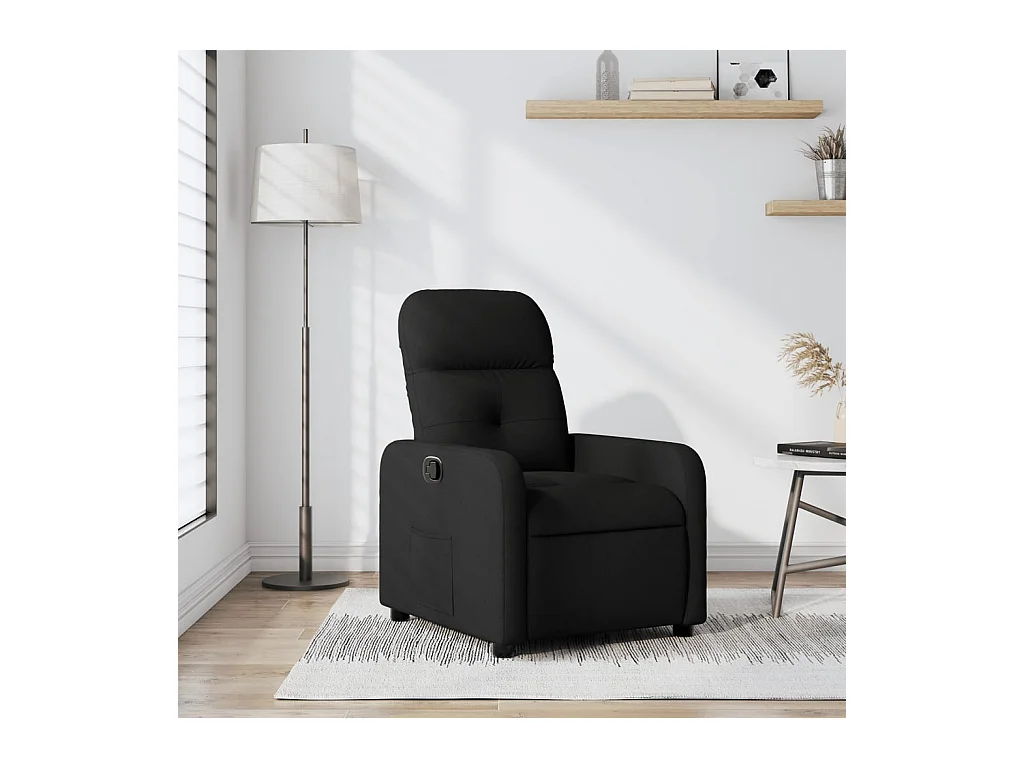 Sillón de relax | Silla | Sillón reclinable de tela negro SHL2140