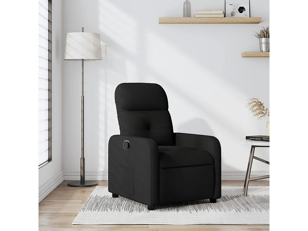 Relaxsessel | Lounge Sessel für Wohnzimmer Schwarz Stoff SHL1972