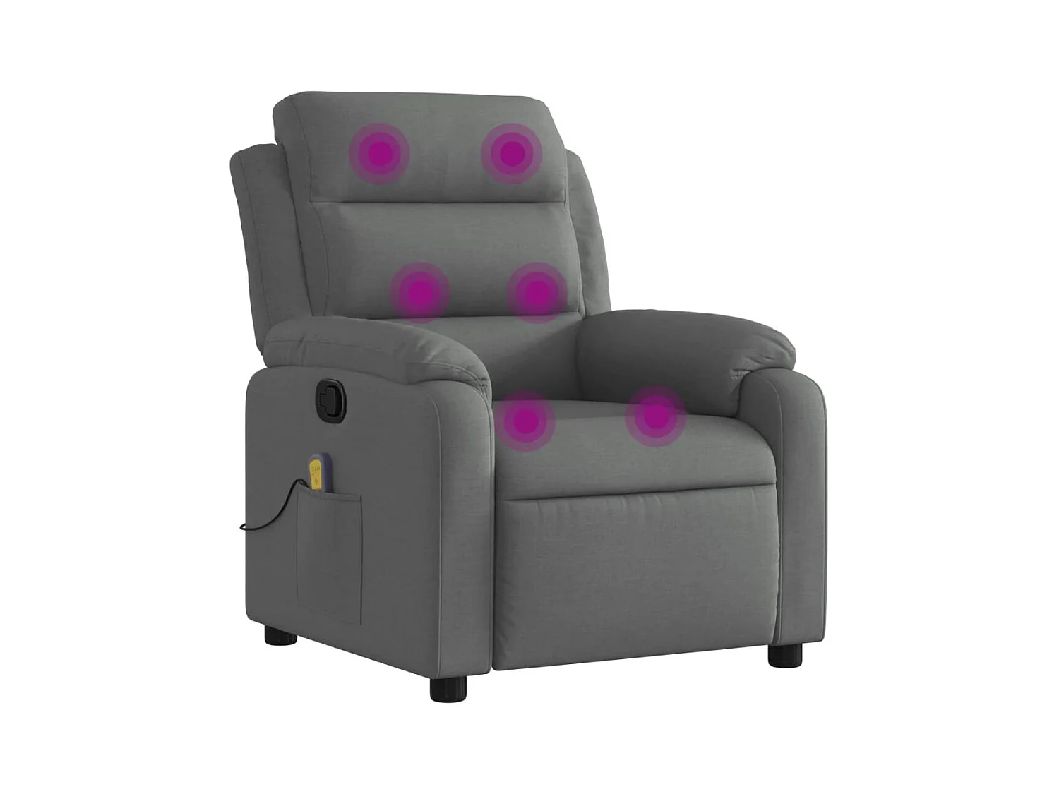 Fauteuil inclinable-Chaise de relax-Fauteuil de Massage gris foncé tissu SHL5377