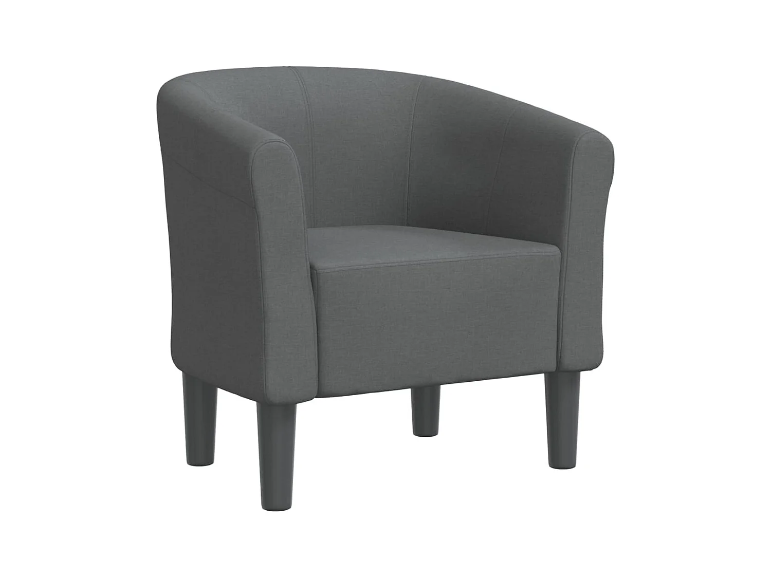 Sillón de salón | Silla de relax | Sillón de tela gris oscuro SHL6156