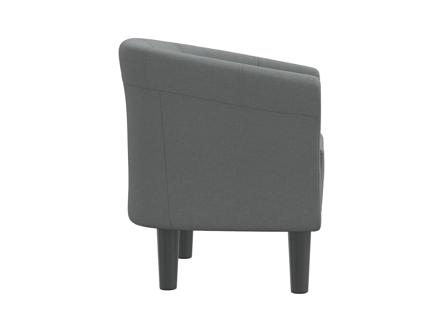 Sillón de salón | Silla de relax | Sillón de tela gris oscuro SHL6156