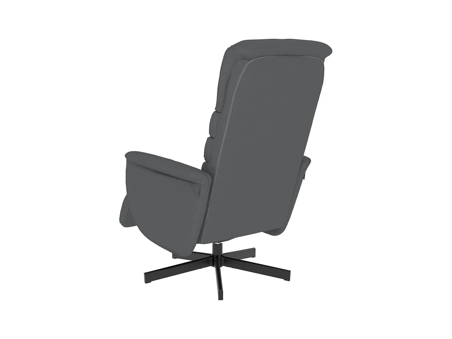 Sillón de relax | Sillón reclinable con reposapiés cuero sintético gris SHL2735