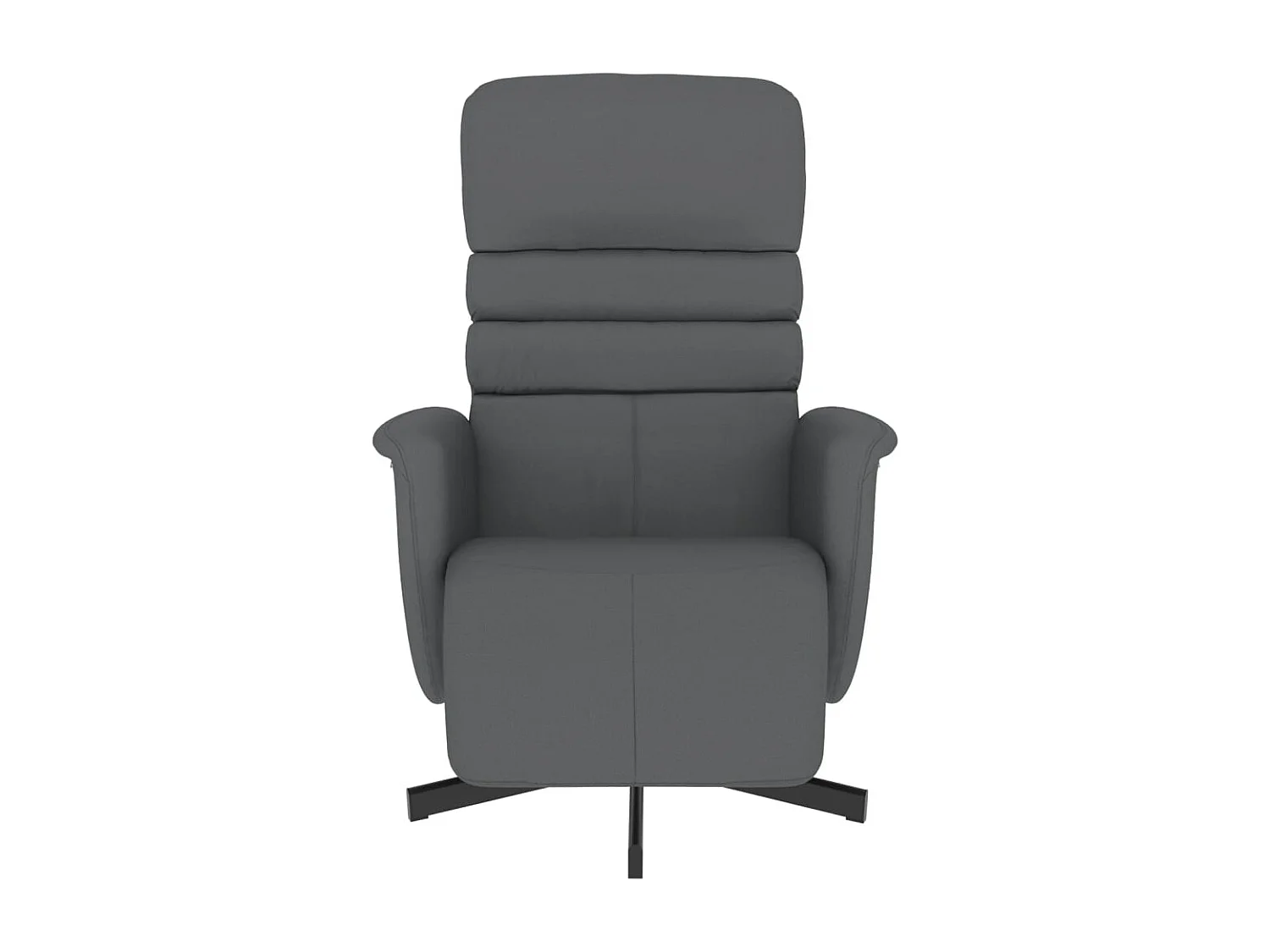 Relaxsessel | Lounge Sessel für Wohnzimmer mit Fußteil Grau Kunstleder SHL80452