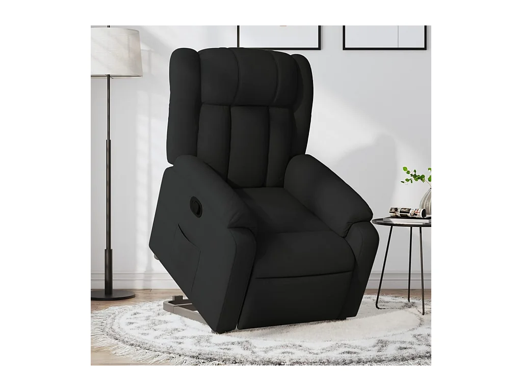 Sillón de relax | Silla | Sillón reclinable elevable tela negro SHL4486