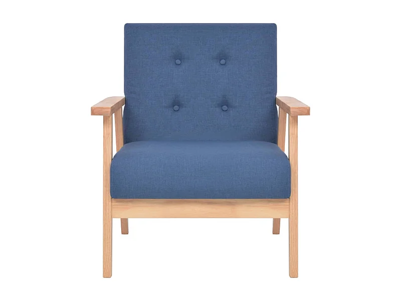 Fauteuil salon-Chaise d'appoint-Fauteuil Bleu Tissu SHL3804