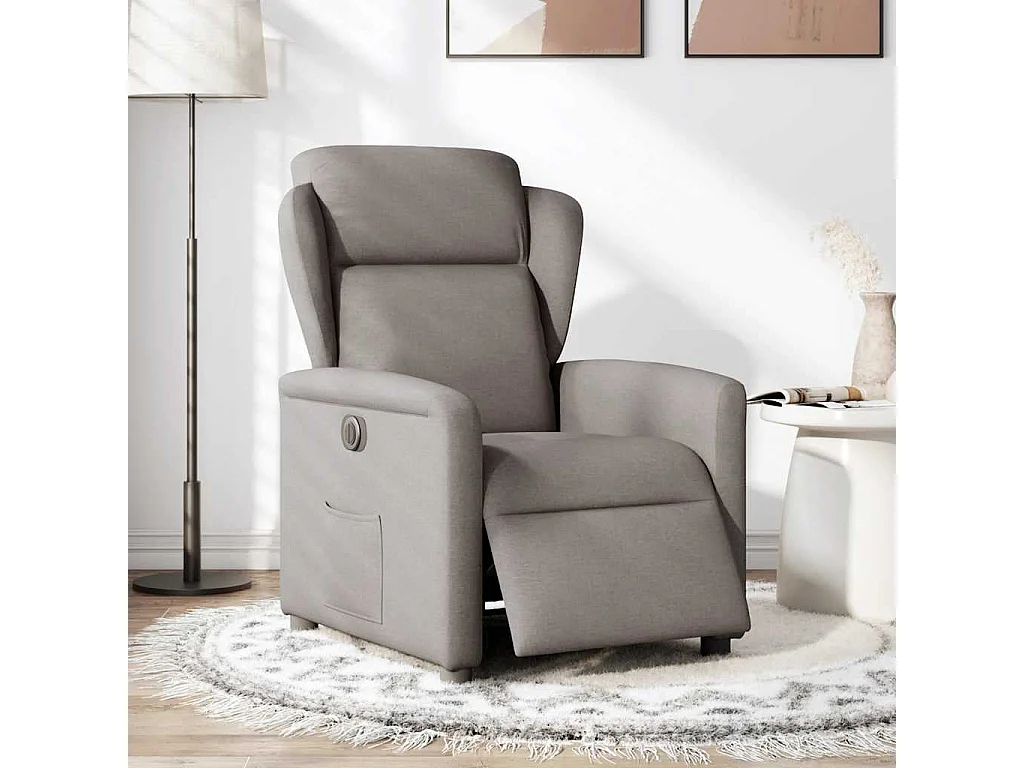 Fauteuil inclinable électrique-Chaise de relax-Fauteuil TV Taupe Tissu SHL5074