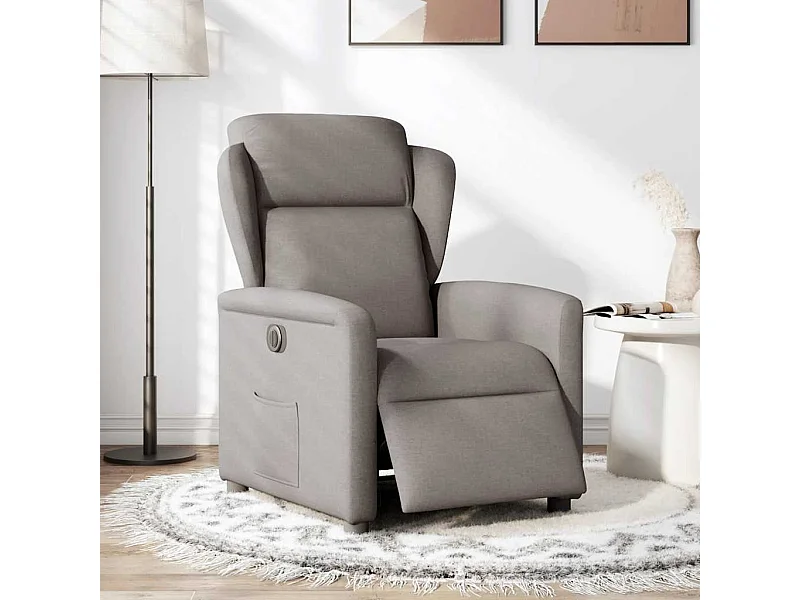 Fauteuil inclinable électrique-Chaise de relax-Fauteuil TV Taupe Tissu SHL5074