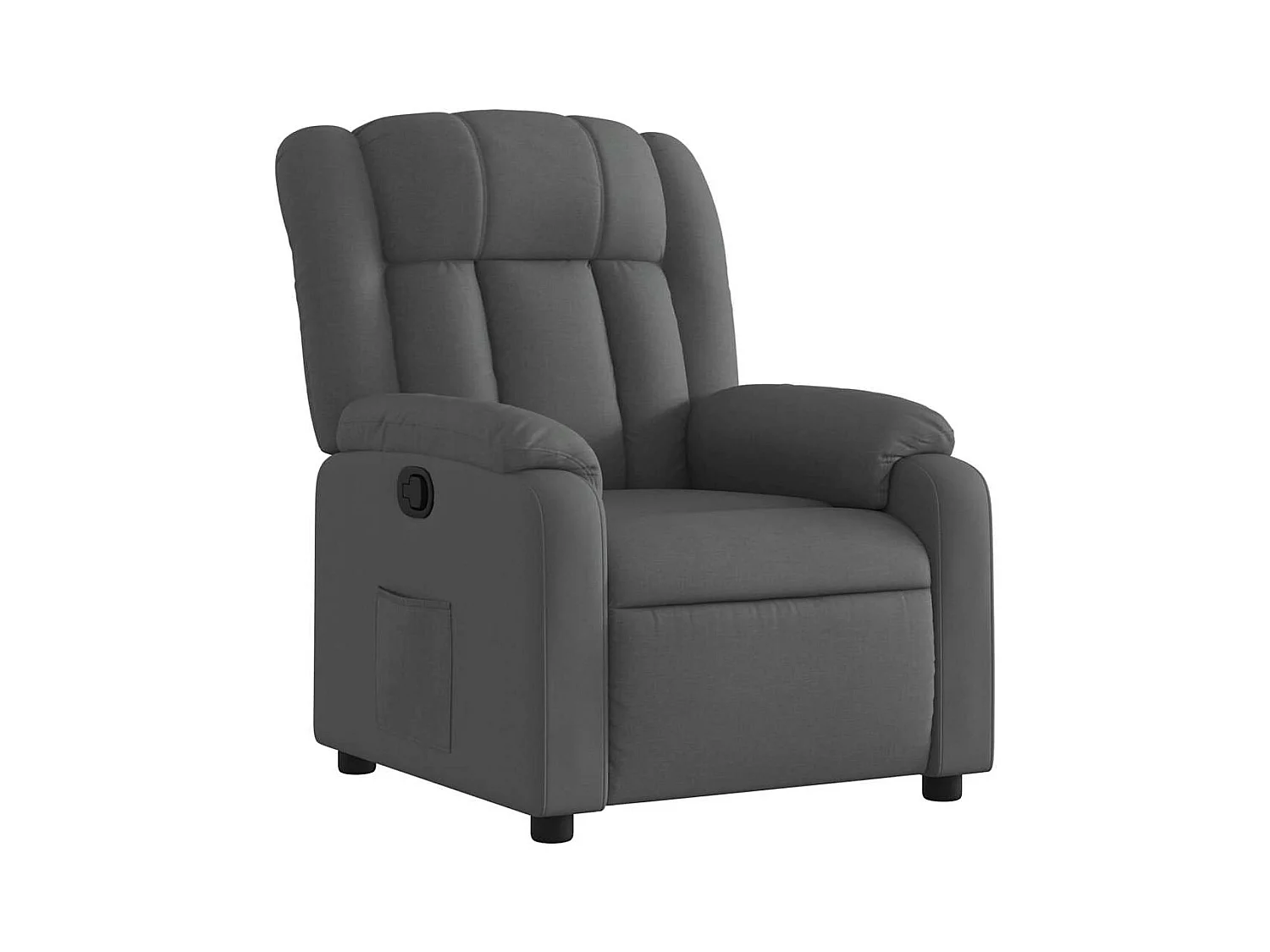 Fauteuil inclinable-Chaise-Fauteuil salon Gris foncé Tissu SHL2531