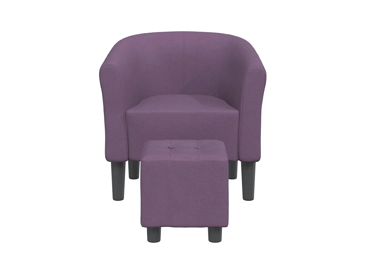 Fauteuil de Salon-Chaise cabriolet avec repose-pied violet tissu SHL4328