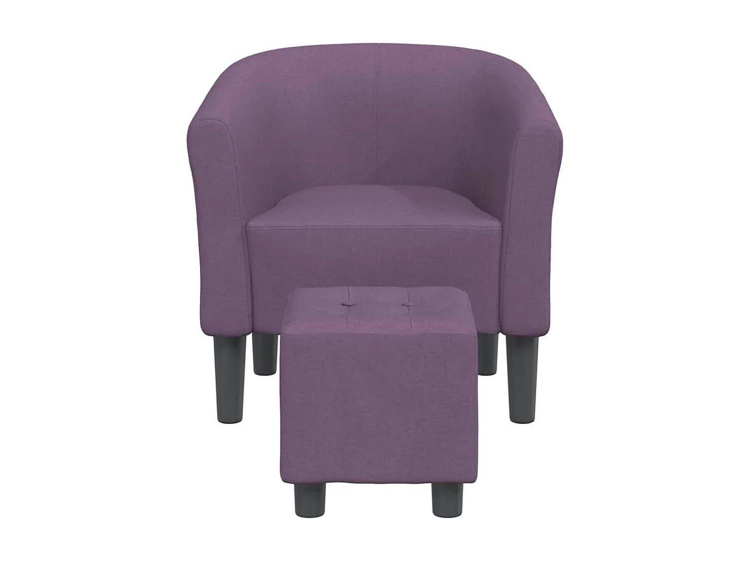 Relaxsessel | Clubsessel mit Fußhocker Lila Stoff SHL4425